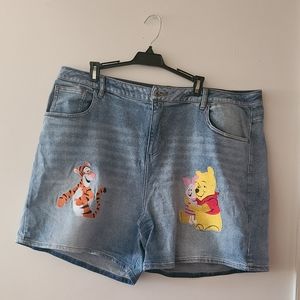 Disney Winnie The Pooh Embroidery Mom Jeans